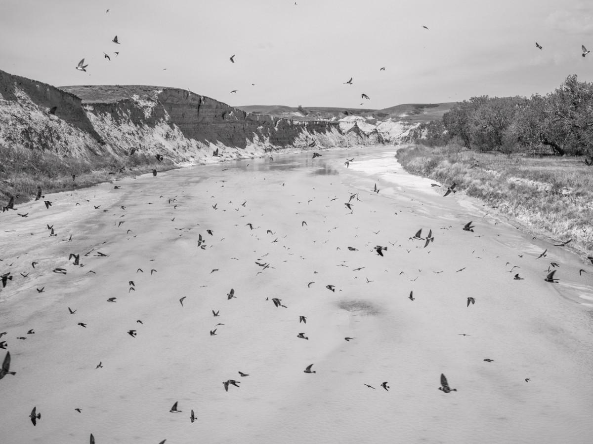 Nicolas Floc'h, White River, Badlands, Dakota du Sud, série Fleuves Océan – Mississippi